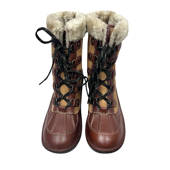 NWOB Bionica Leather Rosemount Waterproof Shearling Lined Winter Snow Boots - Picture 5 of 11